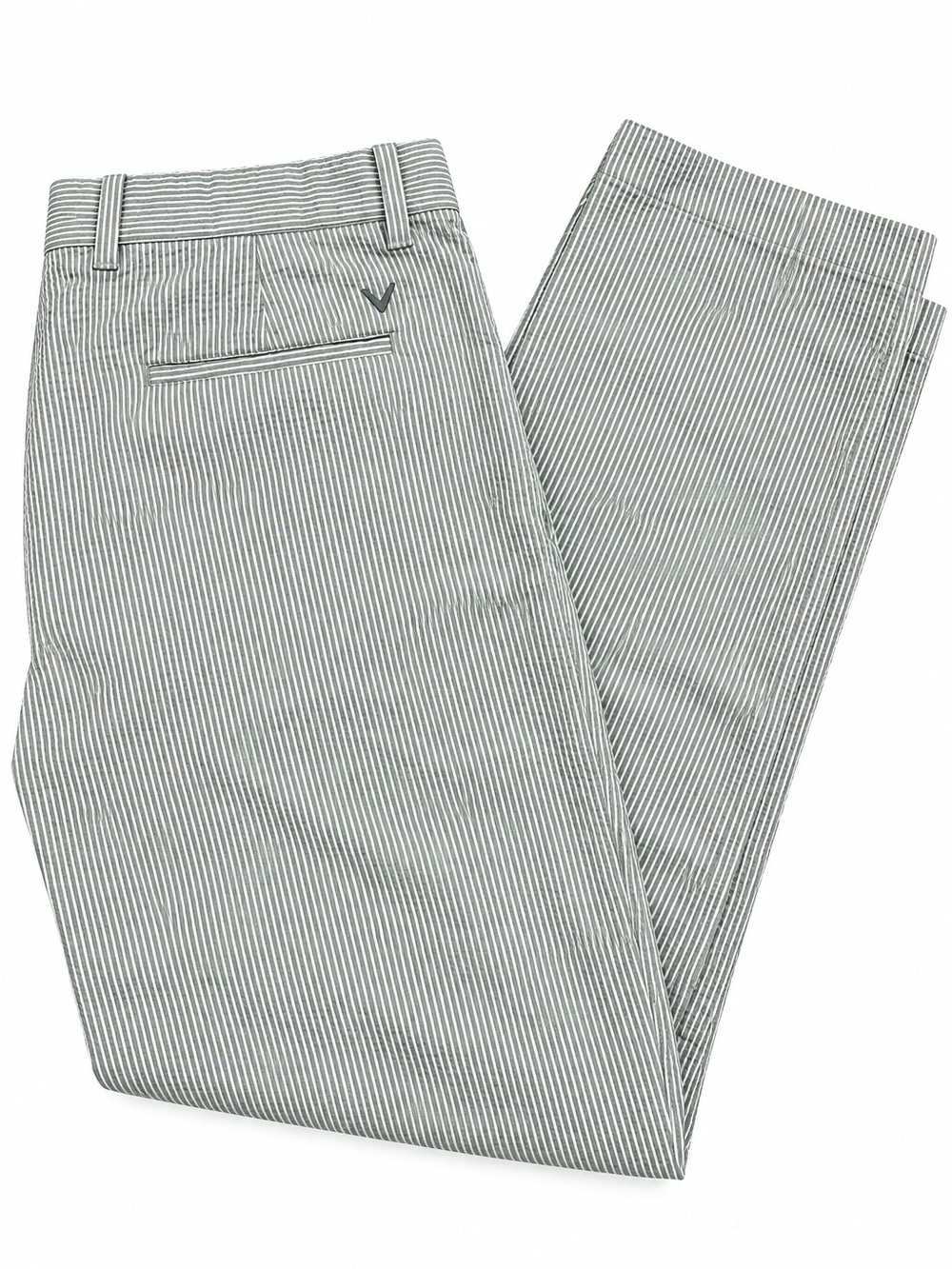Callaway Golf Pants Men’s 38x34 Green Gray Seersucker Stripe Performance